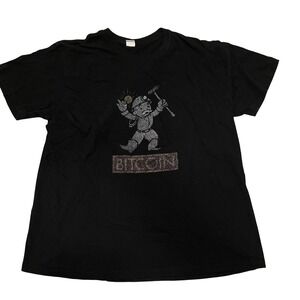 Bitcoin Miner T-Shirt Crypto Currency Blockchain Money Graphic‎ Tee XXL